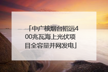 中广核烟台招远400兆瓦海上光伏项目全容量并网发电